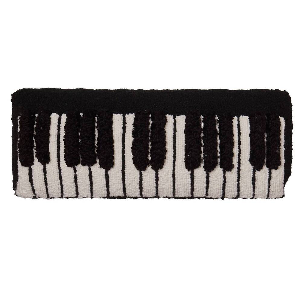 NEW PEKING HANDICRAFT keys hook pillow in black/white